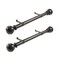 Hermosa Home Home Decorative Julian 1.5" dia. Side Window Curtain Rod 12" long (Set of 2) - Black